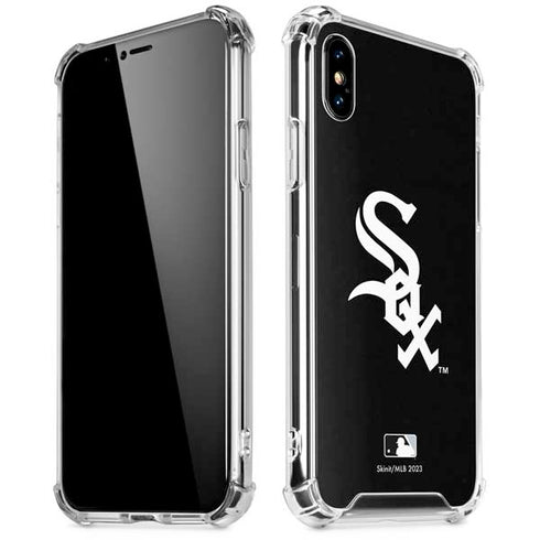 MLB Chicago White Sox - Solid Distressed iPhone XS Max Clear Case